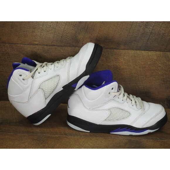 Nike Air Jordan 5 Retro 440889-141 Dark Concord 2022 Size 2.5Y White Purple - Picture 7 of 8